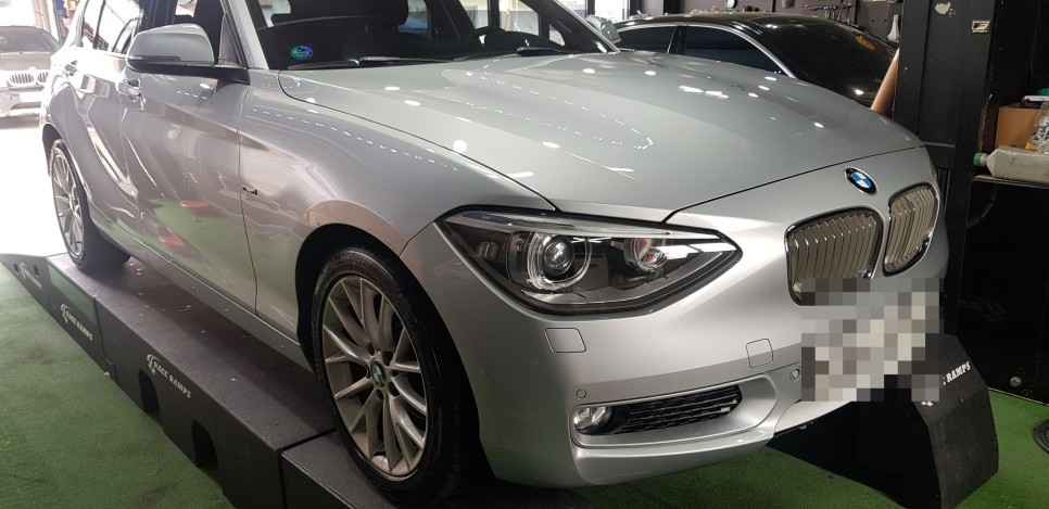 [수원/랩핑] BMW118d 화이트유광 전체랩핑 / 수원, 광교, 화성, 동탄