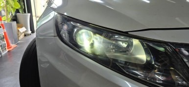 K5 할로겐 1세대 광도미달 반사판 교체 수리 및 LED 인증 전조등 교체 / 부산진구