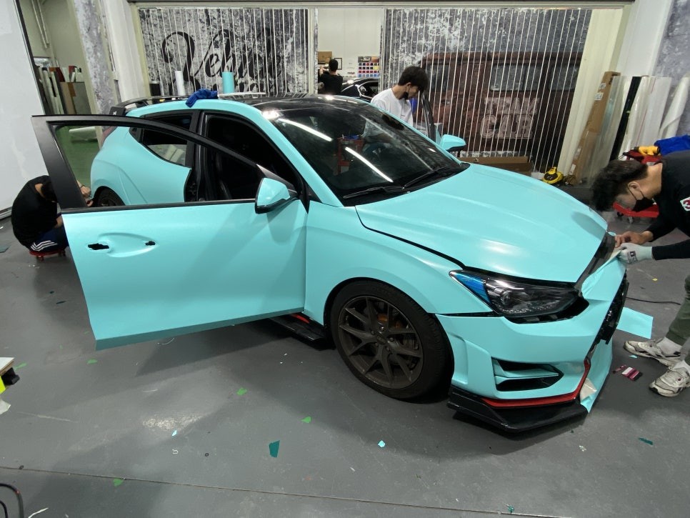 [팀카스킨 화성점] 벨로스터 터보 / 3M 2080 S57 Satin Keywest Blue / 서초구 방배동