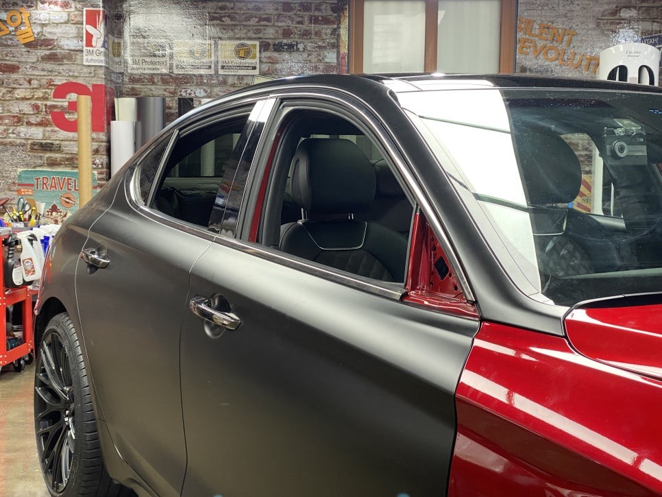 [팀카스킨 서초점] #제네시스 #G70전체랩핑 3M 2080 Satin black / 서초구 방배동