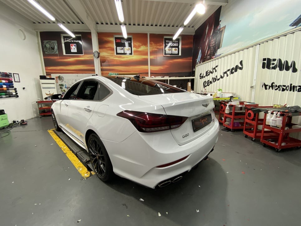 [팀카스킨 화성점] 제네시스 G80 스포츠 에이버리 유광화이트 전체시공 / 서초구 방배동