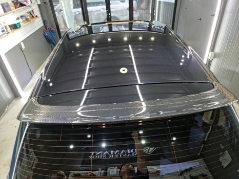 폭스바겐 골프 5세대 3M2080 사틴 다크 그레이 전체 랩핑 및 테일램프 스모그 필름 시공