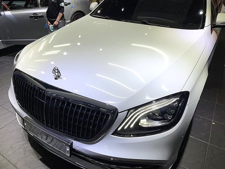 벤츠S650 마이바흐 전체랩핑 [글로스 화이트]