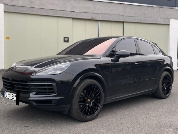 천안) 포르쉐 카이엔 쿠페 유광블랙 휠도색