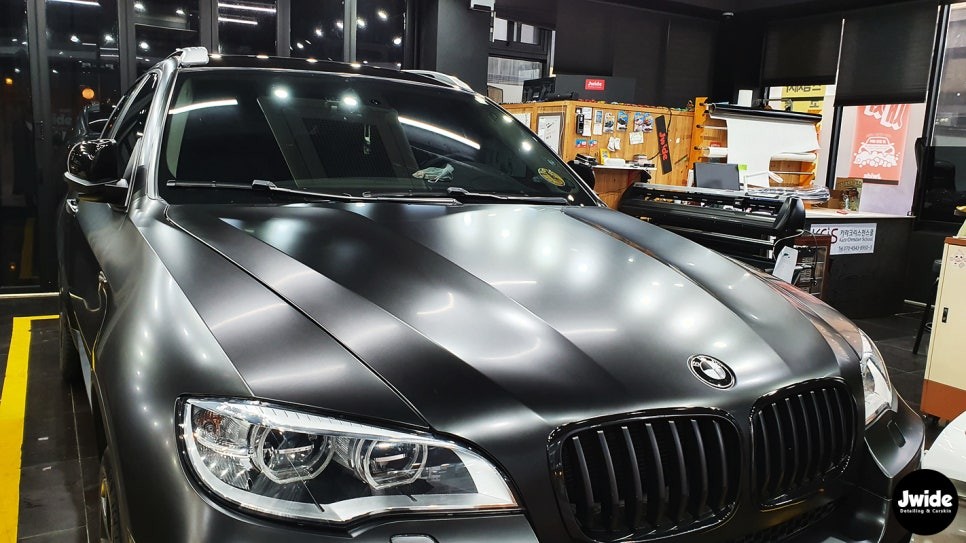화성 반광랩핑 BMW X6 3M2080필름 사틴블랙 / 경기 수원 영통
