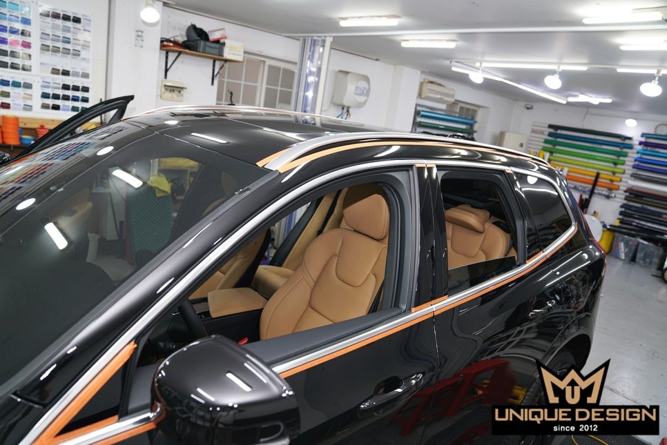 XC60 크롬죽이기, 휠랩핑. 의정부랩핑샵 유니크디자인에서