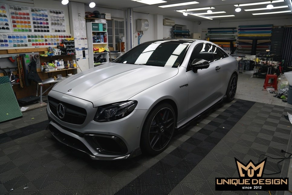 E53AMG 쿠페 전체랩핑 시공으로 무광실버로 변경완료! / 의정부 신곡동