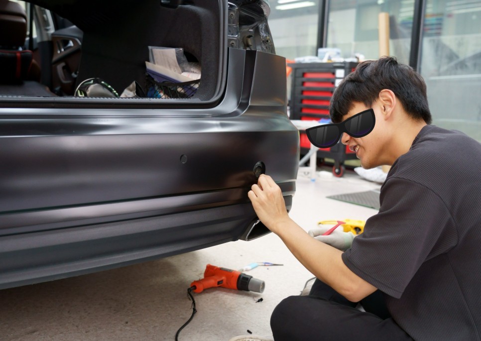 아우디 A6 전체 래핑  사틴 블랙 - 강남 랩핑 서초 래핑 제이스 랩 / 강남, 서초, 선릉