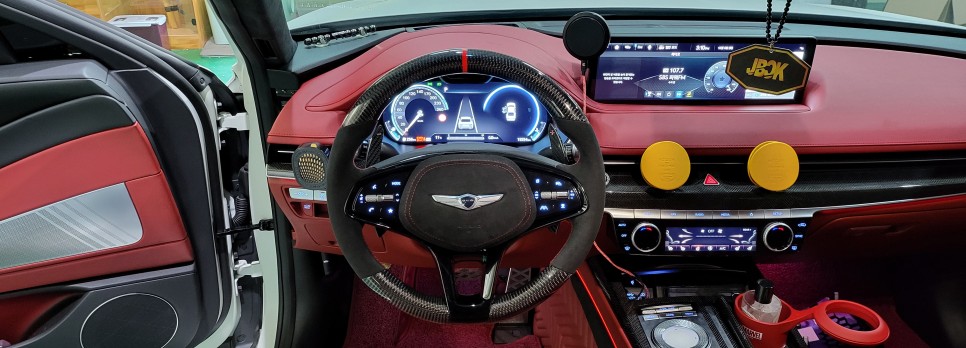 제네시스 GV70 카본핸들 알칸타라 셋팅 출고. / 오산 서부로