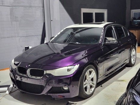 BMW F바디 3시리즈 (F30 330i MSP), 기존 전체랩핑 제거 후, 제이엔제이필름 고광택 미드나잇 퍼플필름 전체랩핑 시공! (일산랩핑, 파주랩핑, 김포랩핑)