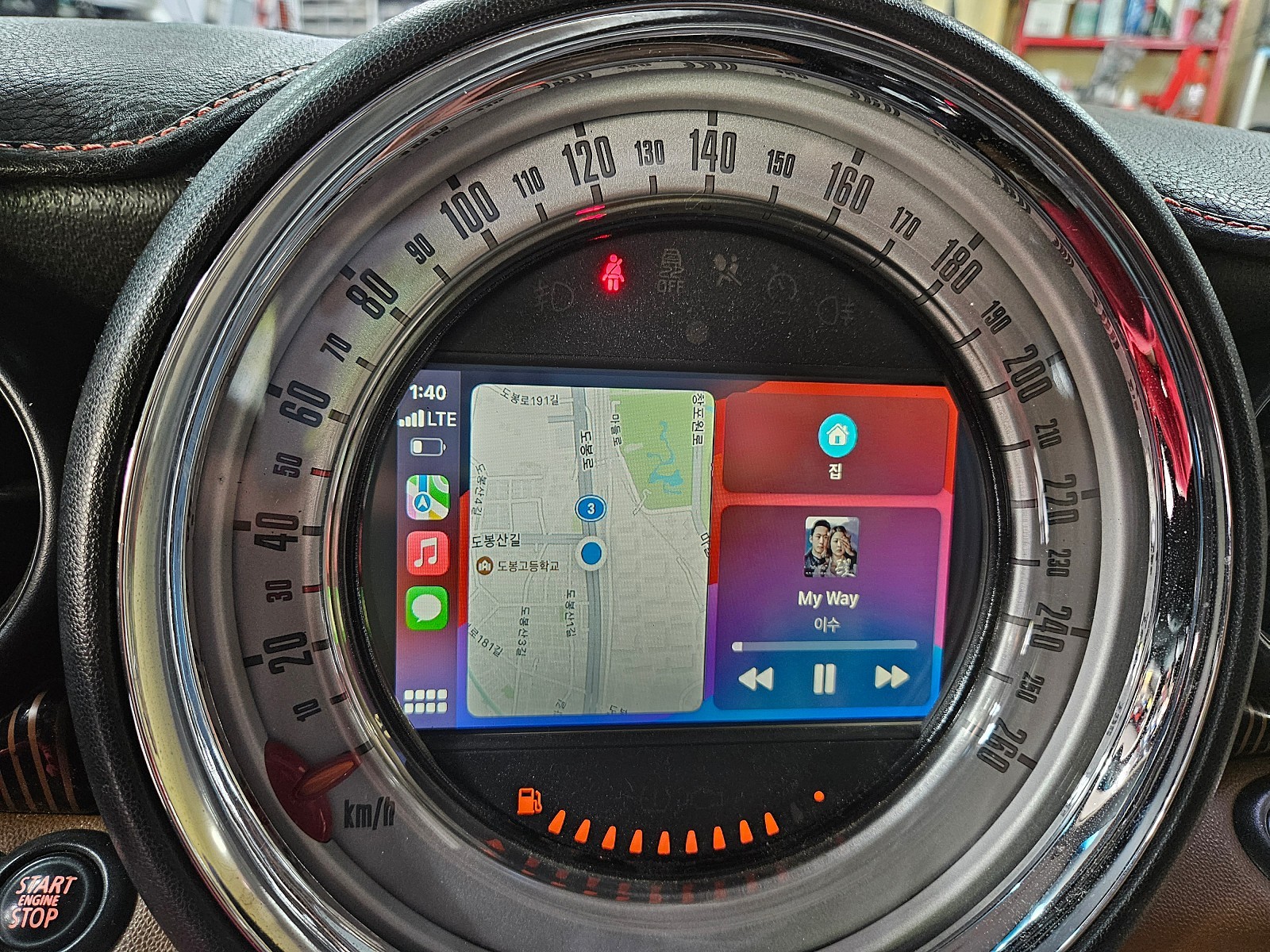 BMW 미니쿠퍼 R56 순정 비부모니터 연동 아이폰 카플레이 모듈 장착으로 차량이 더욱더 편리해집니다.~~~^^ / 서울 도봉구