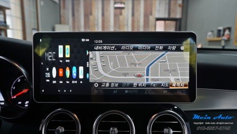 벤츠 GLC클래스(X253) 12.3인치 국산 모니터와 M2C-200A 플러스 안드로이드 네비게이션 설치