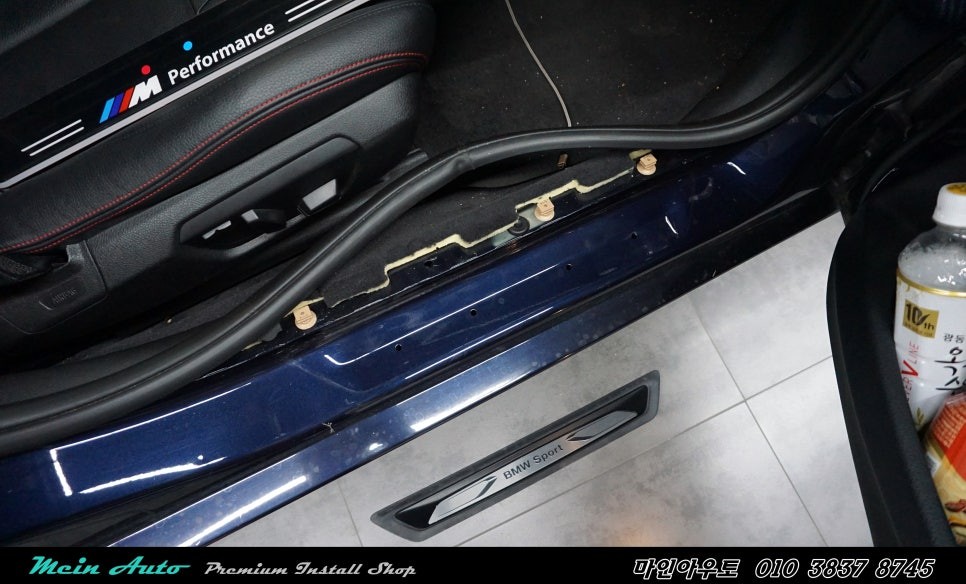 BMW 3시리즈(F30) LED 무빙 도어스커프 장착은 마인 아우토(Mein Auto) / 경남 창원