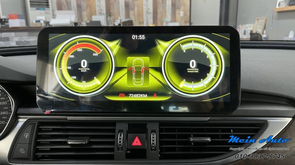 아우디 A6(C7) 35TDI 12.3인치 안드로이드 올인원, 아이나비 QXD7000, 에코파워팩 뉴 S8 / 경남 창원