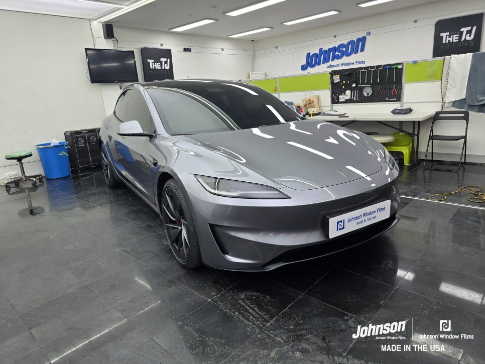 테슬라 모델3 하이랜드 퍼포먼스 퀵실버는 존슨썬팅이 최적화?! / 영등포구 당산동