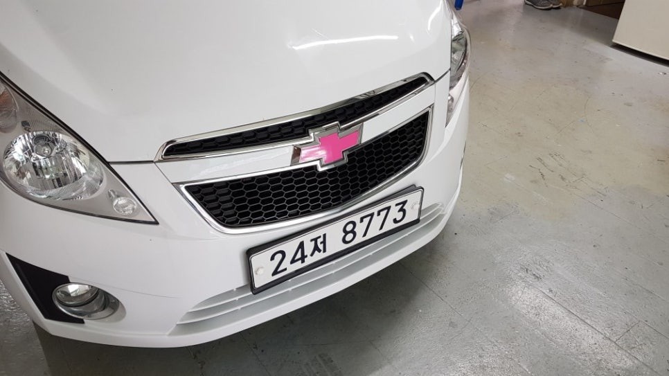 스파크 엠블럼 랩핑 #강북랩핑 #명진카스킨 / 일산,김포,파주