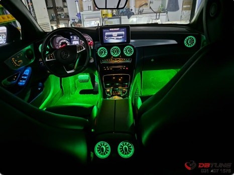 안산 벤츠c 컨버터블 엠비언트시공 송풍구 풋등 비노출 사례 / 안산시 상록구 이동