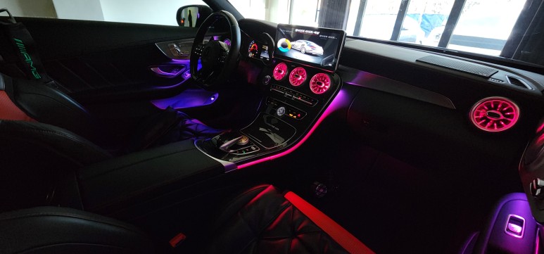 경기남부 / 벤츠 C63 AMG 쿠페 엠비언트 순정연동 멀티컬러 송풍구 M2C200A플러스 대박 에이비클 서울 / 과천, 안양, 군포 / 안양.과천.군포.의왕