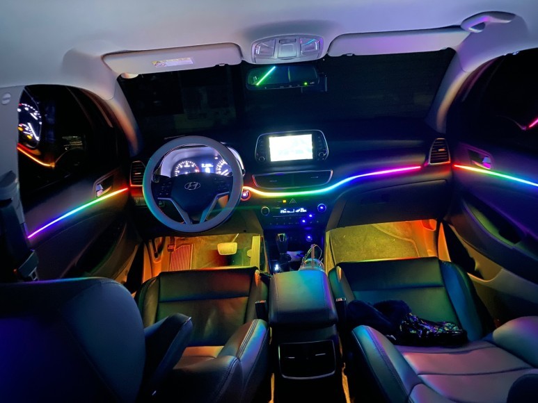 (천안 카엘이디튠) 투싼 코더스 비노출 엠비언트 시공 후기!! / 평택,안성