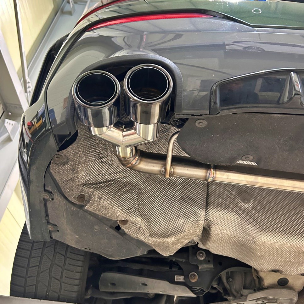 BMW 420i 커스텀 엔드 배기, 블랙 듀얼 머플러팁 튜닝 / 인천 동구