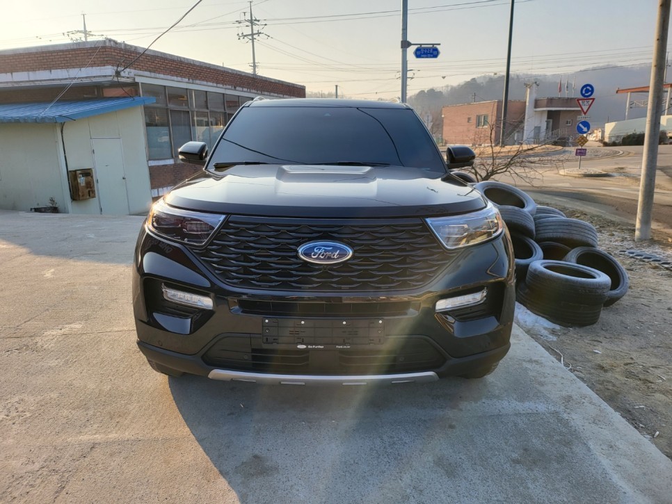 휠도색후기 익스플로러 그릴도색 블랙유광 휠도색 시공과정은? / 원주시 소초면