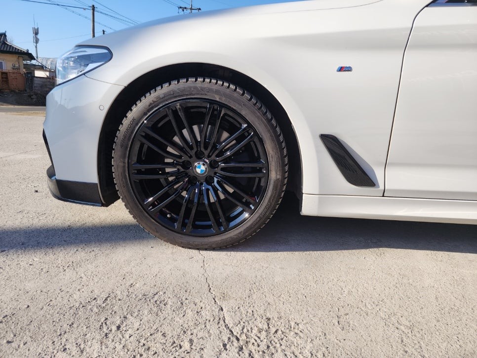 충주휠도색 BMW 520D 블랙유광 휠도색 시공 소개! / 원주시 소초면
