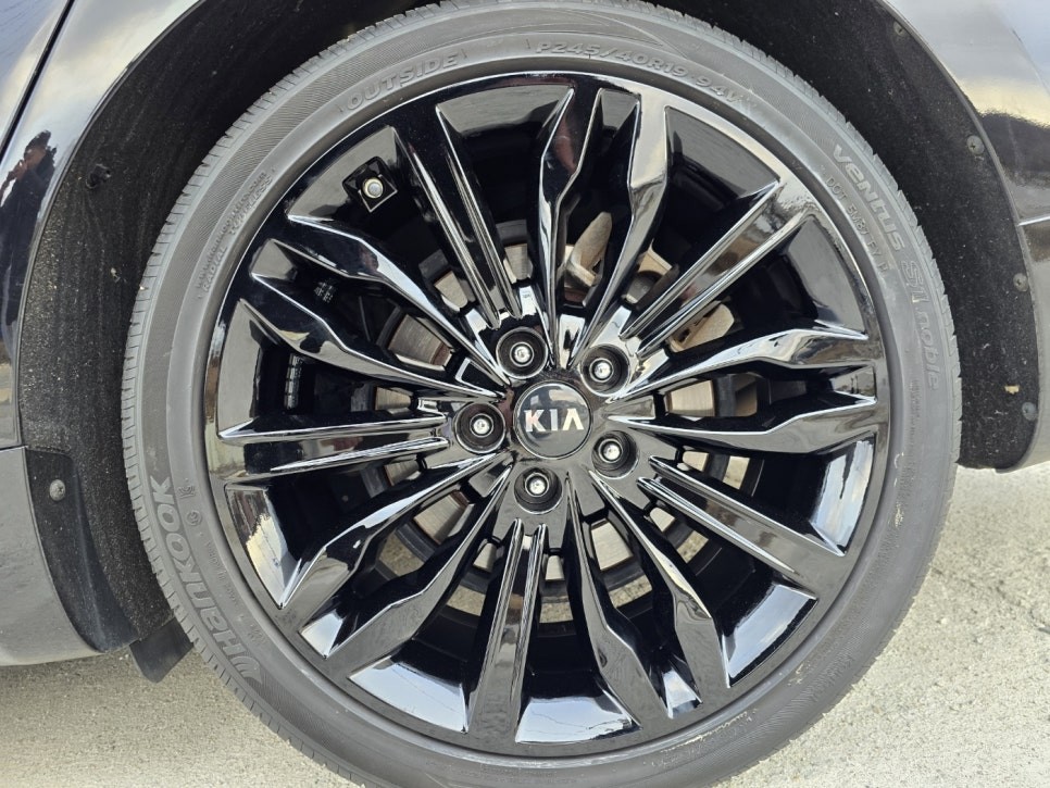 충주휠복원 K7 블랙유광 휠도색 작업 결과 보여드립니다! / 원주시 소초면