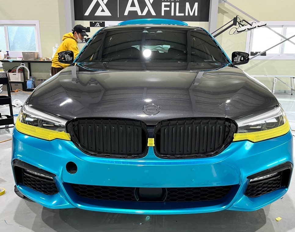 [나이퍼스] BMW G30 520d 전체랩핑 (롱 비치 블루) 시흥랩핑/인천랩핑/부천랩핑/광명랩핑