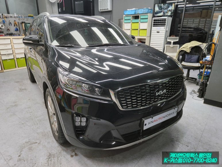 쏘렌토 UM 기아 신형 엠블럼 로고 전후방 핸들 휠 캡  풀 교체 튜닝 작업 / 용인,동탄,수원,광교