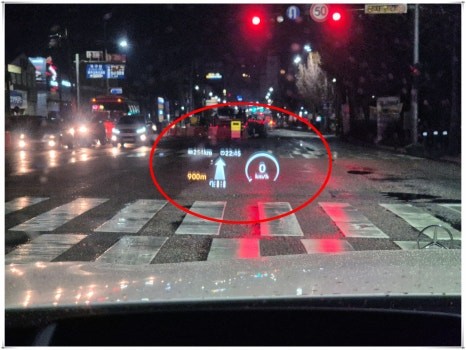 2015 W222 벤츠 S63AMG  순정 HUD(헤드업 디스플레이) 장착
