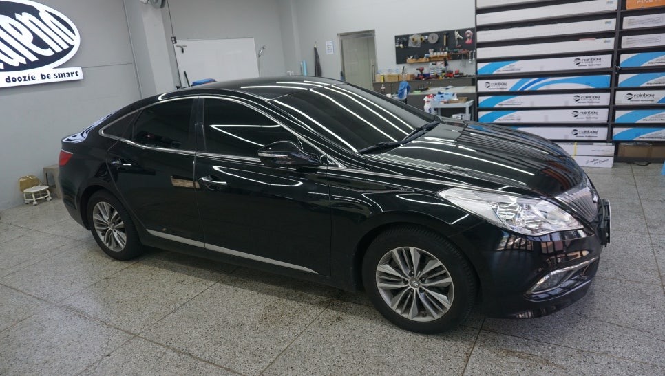 제주 썬팅 그랜저HG 변색과 뽀글이로 재시공 레인보우 가성비 필름! / 제주