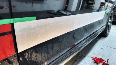 bmw 미니 쿠퍼 R56 사이드 데칼 랩핑 보험 수리. / 화성, 수원, 동탄