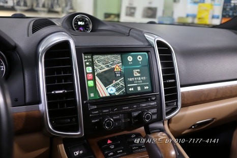 ( 송파) 카이엔순정네비에 카플레이 안드로이드오토묘듈설치하기