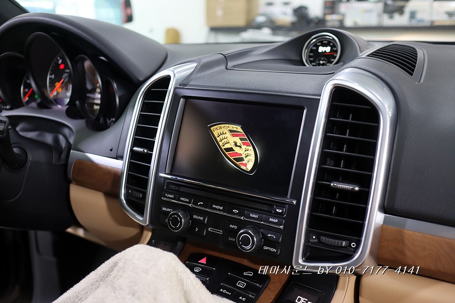 ( 송파) 카이엔순정네비에 카플레이 안드로이드오토묘듈설치하기