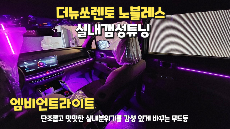 더뉴쏘렌토노블레스 엠비언트무드램프,식빵등까지 작업했습니다 / 고양, 일산, 김포, 파주