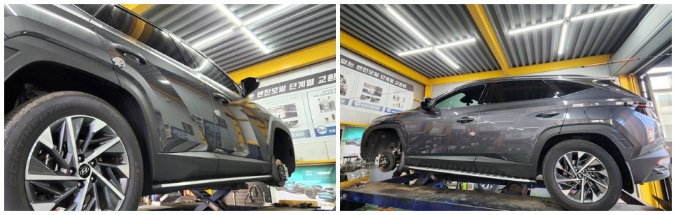 투싼nx4 주행질감을 높이는 하체보강 활대링크튜닝 노이즈캐쳐 장착으로 승차감이좋아졌습니다 / 고양, 일산, 김포, 파주