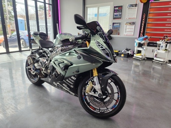 창원 랩핑 BMW S1000RR 전체 랩핑 Matcha Green [PET] 시공 케이랩하우스 / 창원시 진해구