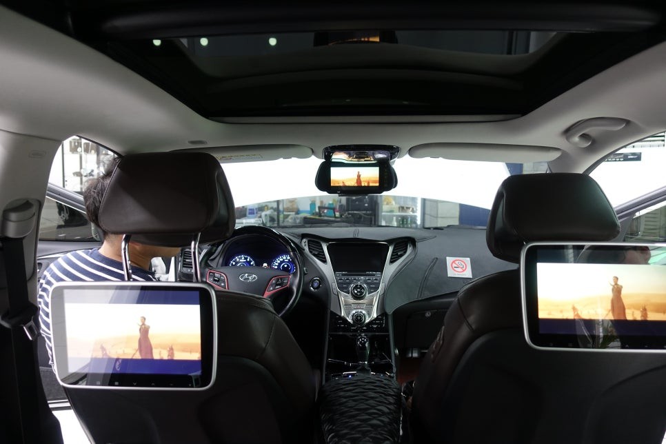 [현대 그렌져HG] 아이들을위한 Q슬림 리어모니터 장착전문점 솔라가드프리미엄 진주점 / 진주시 상대동