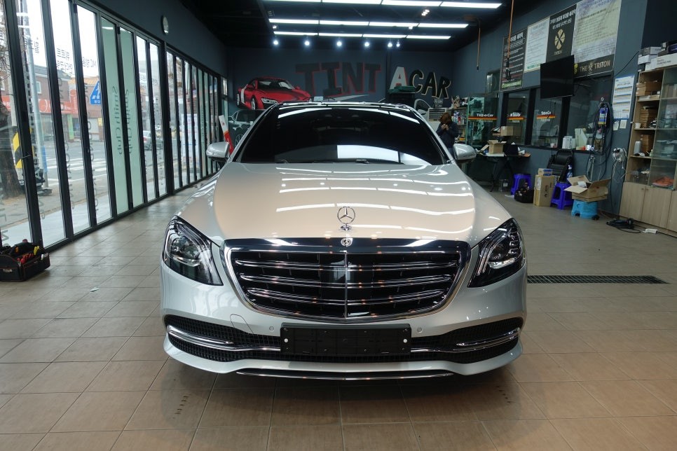 진주 벤츠 페이스리프트 S400 쏠라가드 차콜 투엑스원 TX4 유리막코팅 / 진주시 상대동