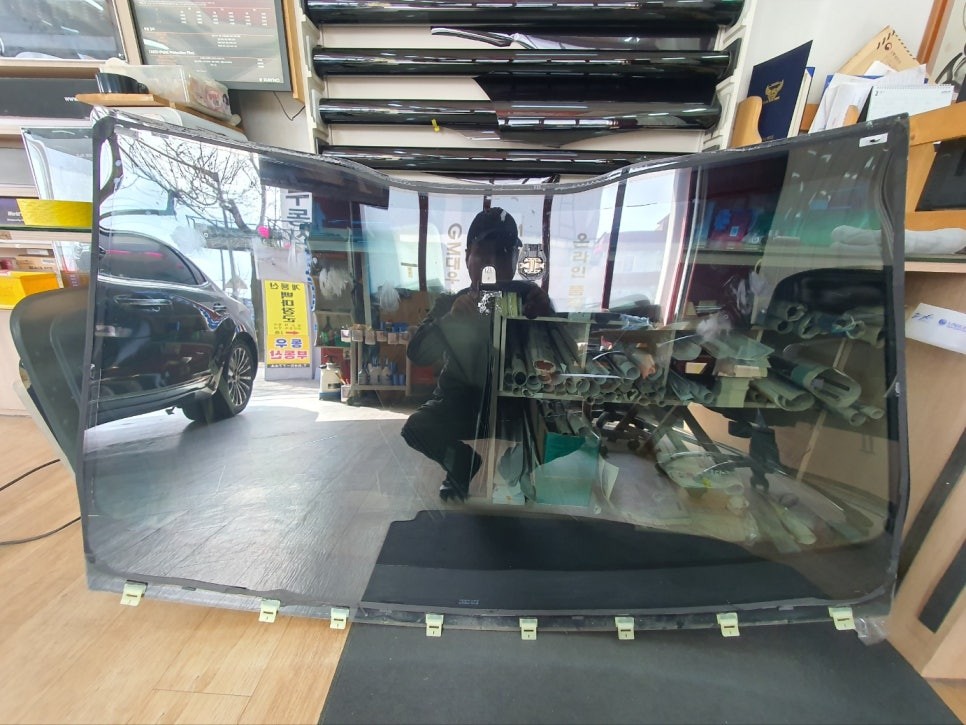 강릉 차유리교환후 전면틴팅 기아k7 레이노s9 시공 / 강원 강릉