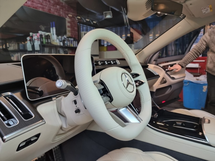 벤츠 S400d 신차출고 유리막코팅 가죽코팅 PPF 시공 / 부산 사상구