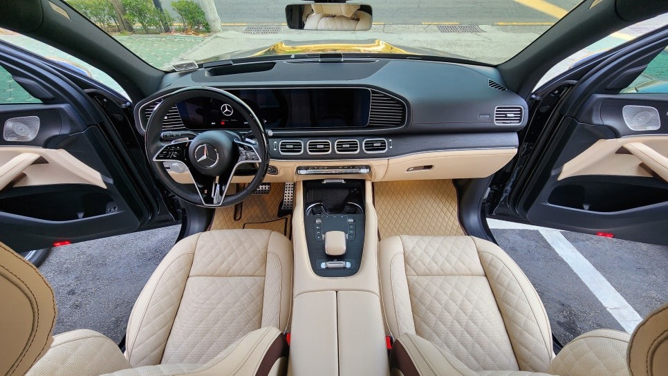 부산 벤츠 GLS580 시공 – 리무진 시트·엠보싱 매트·프리미엄 오디오 완벽 변신 / 부산 사상구 삼락동