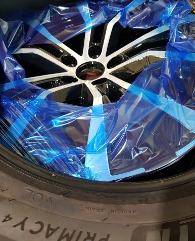 볼보 XC60 휠복원 블랙 컷팅 휠도색 분체도색