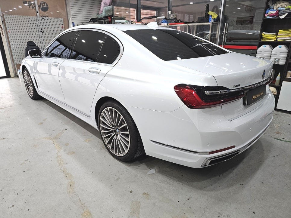 양주 의정부 BMW 740D 전체 고광택 랩핑 시공.