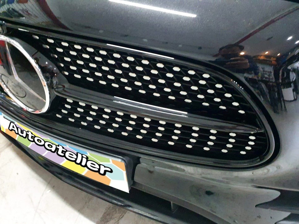 벤츠 E클래스 크롬죽이기 랩핑 시공, 의정부 랩핑