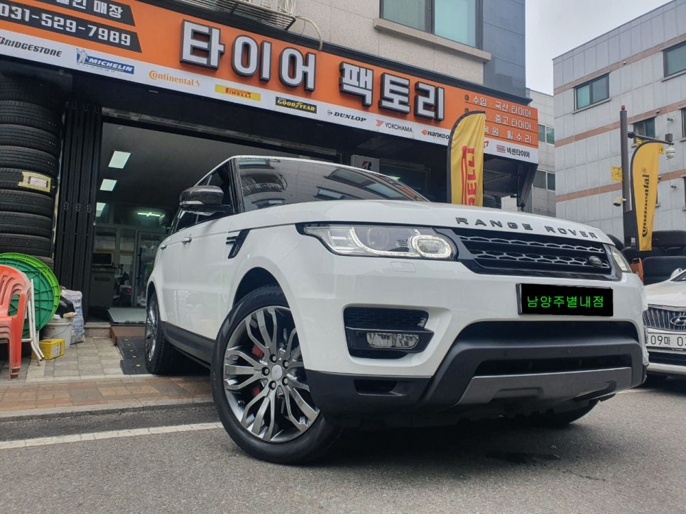 [랜드로버휠도색][랜드로버타이어]랜드로버 레인지로버스포츠 21인치 고스트크롬 휠복원&휠도색