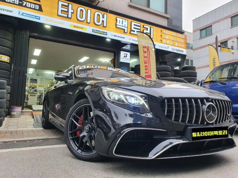 [남양주휠도색]벤츠 S63 쿠페 AMG 20인치 매트블랙+타임어택라인 휠복원&휠도색