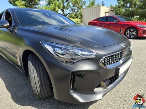 청주 랩핑샵 7000rpm 기아 스팅어 에이버리 사틴 블랙 전체랩핑 / 청주 남촌동