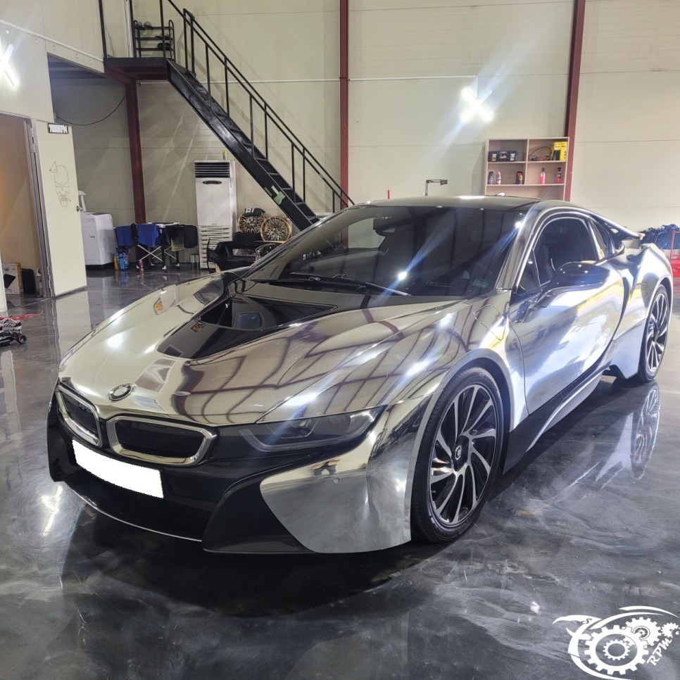 청주 bmw i8 크롬랩핑 제거 작업!(7000rpm) / 청주, 오창, 진천, 세종, 대전, 천안