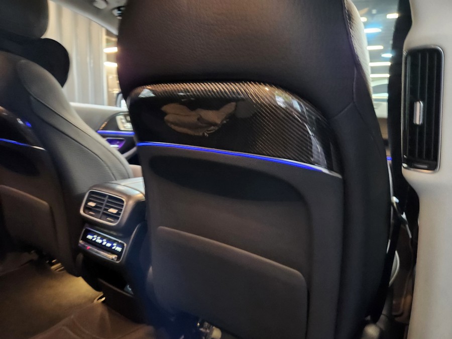 벤츠 W167 GLE 시트백 엠비언트 + 실내 카본트림 + 2열 선쉐이드.